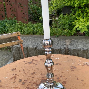Portacandele / candelabri argentati