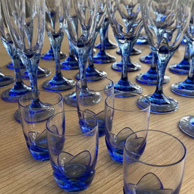 Set di bicchieri blu 39 pezzi