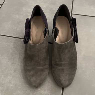 Stiefelette GR. 37 SUEDE/LEDER Dunkelblau/Grau