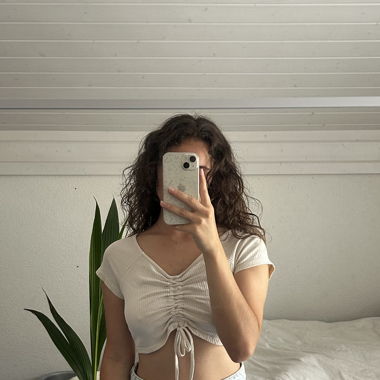 Beige crop top
