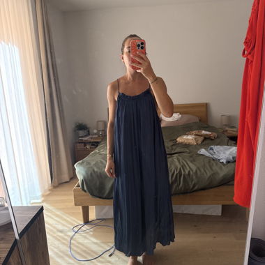 Langes Kleid marineblau
