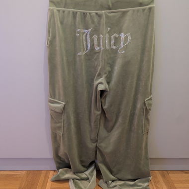 Pantalone tuta in velluto verde Juicy 