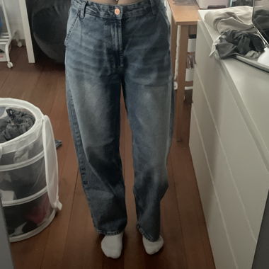 Blaue Baggy Jeans