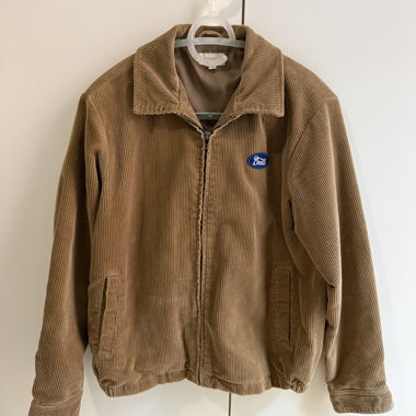 Beige Cordjacke mit Reissverschluss