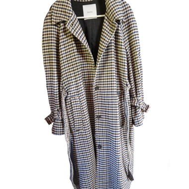 Cappotto a quadri Bershka