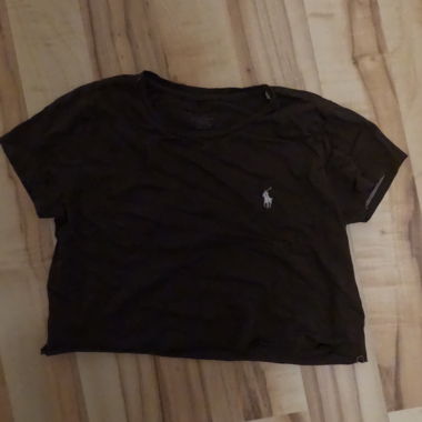 Micro crop top marrone Polo Ralph Lauren