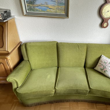 Divano verde retrò