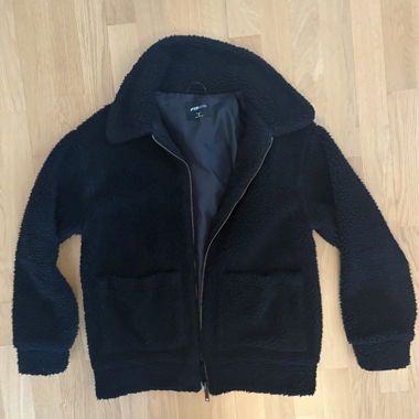 Veste en laine moelleuse noire Sheep