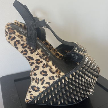 Sandales compensées léopard Jeffrey Campbell