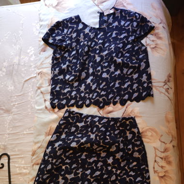 Sandro embroidered jaquard set 