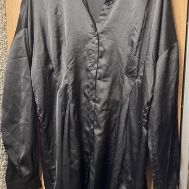 Camicia satin nera SHEIN