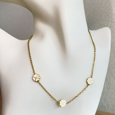 Collier plaqué or + acier