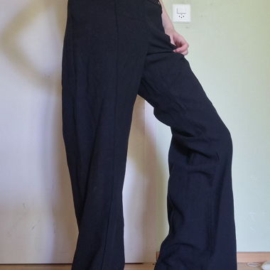 Black Wide-Leg Trousers