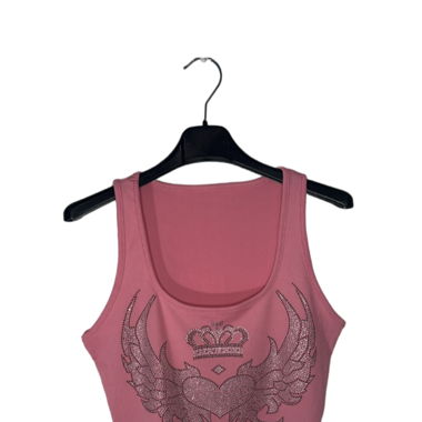 Rosa Top mit Glitzersteinchen