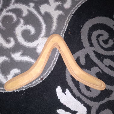 Boomerang en bois fait main (pièce unique)