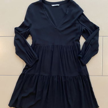 Robe noire à encolure en V Only