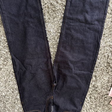 Dark denim high-waist