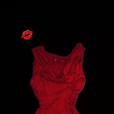 red sleeveless top