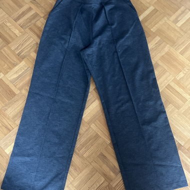 pantaloni casual grigi a gamba larga