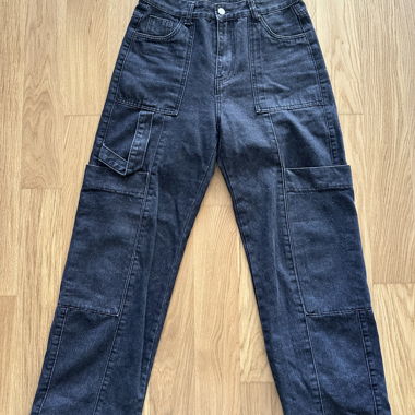 Black Cargo Jeans