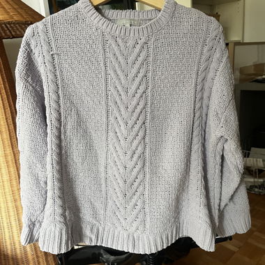 pull en maille douce lavande