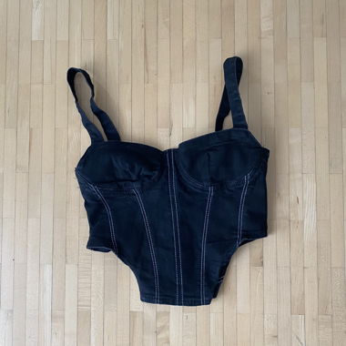Top corsetto Zara nero