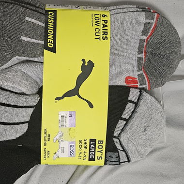 Puma Kids Socks, 6-Pack