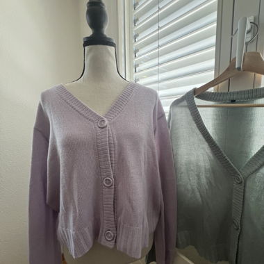 Set of two lightweight knit cardigans