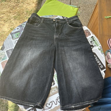 Black Denim Jorts