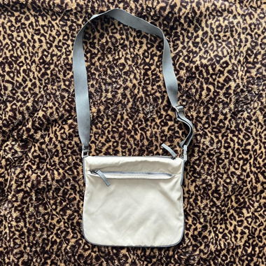 y2k/acubi beige prada cross-body bag