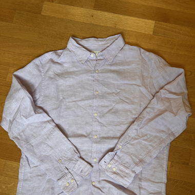 Uniqlo pastel lilac linen shirt 