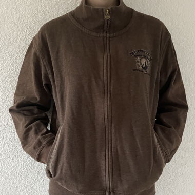 brown zipper jacket