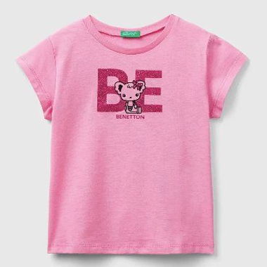 BENETTON T-Shirt mit Bärchen Pink / Grösse 98 