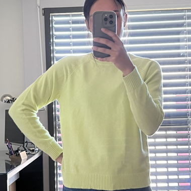 Yellow-green Only knit sweater