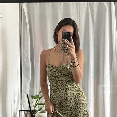 robe léopard vert 