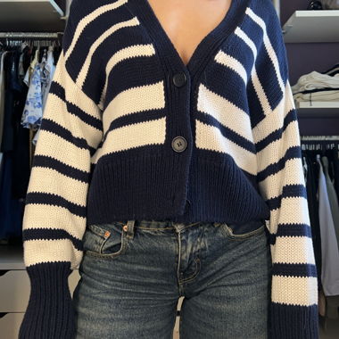 Striped Knit Cardigan by ZARA