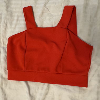 Top corto rosso