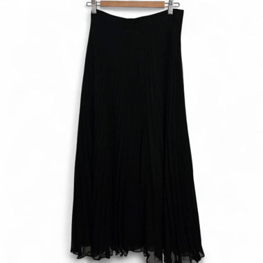 Derhy black pleated maxi skirt