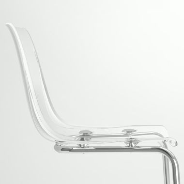 Stuhl 4x transparent/verchromt