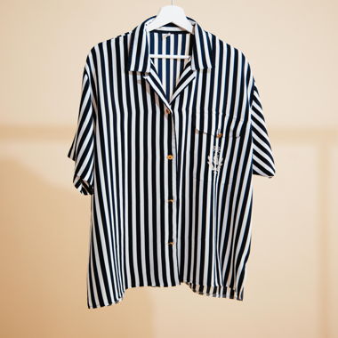 Trou Blouse Marine Stripes - Hemdbluse