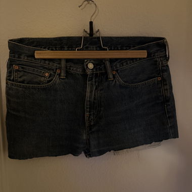 Shorts in denim scuro