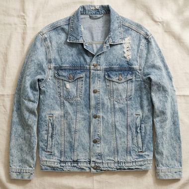 Veste en jean déchirée