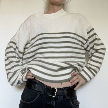 Maglione in maglia a righe