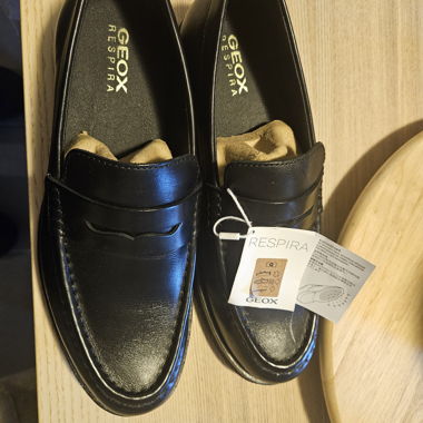 Black Geox Respira Loafers