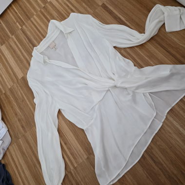 Blusa avvolgente bianca