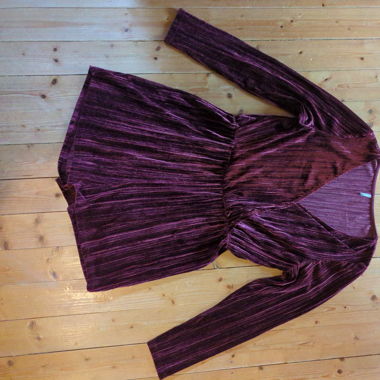 schimmernder Jumpsuit (Farbe, Aubergine)