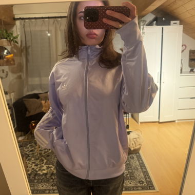 lila adidas zipper