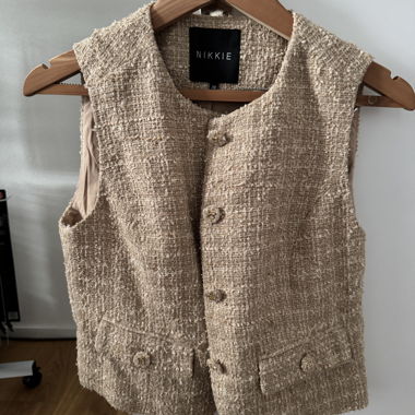 NIKKIE Tweed-Weste Gr. 38