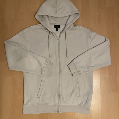 Felpa zip grigio chiaro H&M