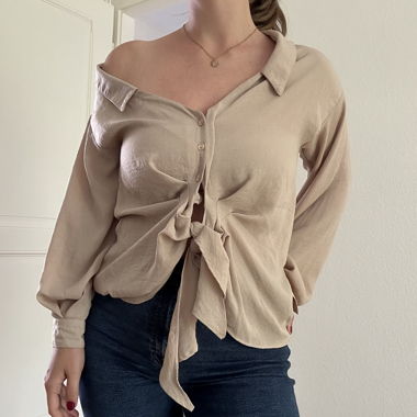 Beige Bluse